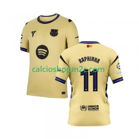 Barcellona Raphinha 11 Champions League Maglia Trasferta 2025/2026 Manica Corta